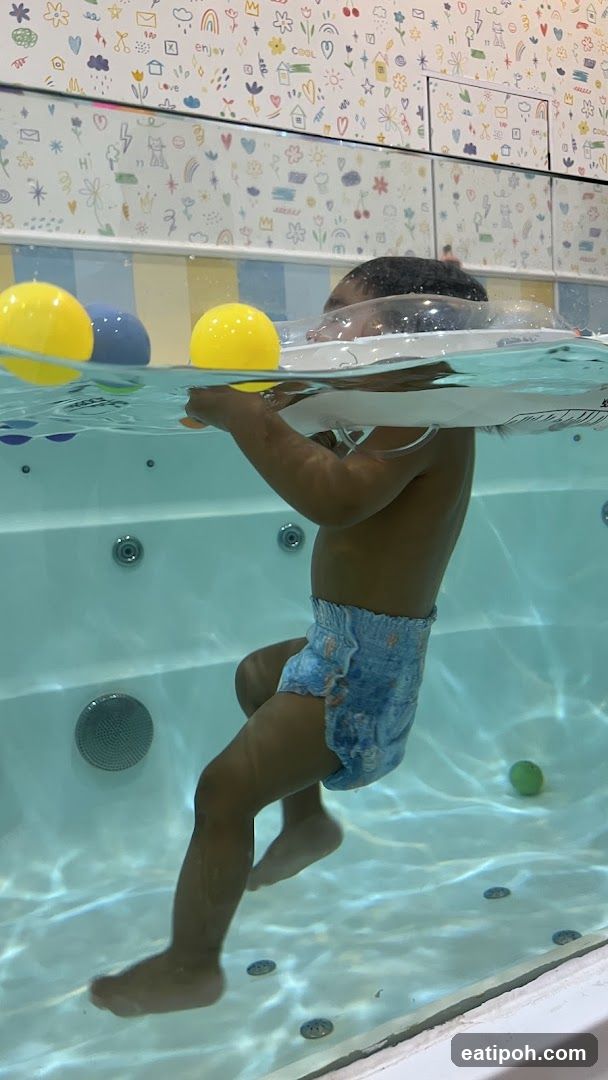 Child in a swimming pool