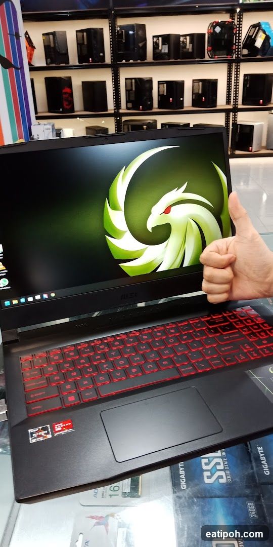 MSI Laptop with Red Keyboard