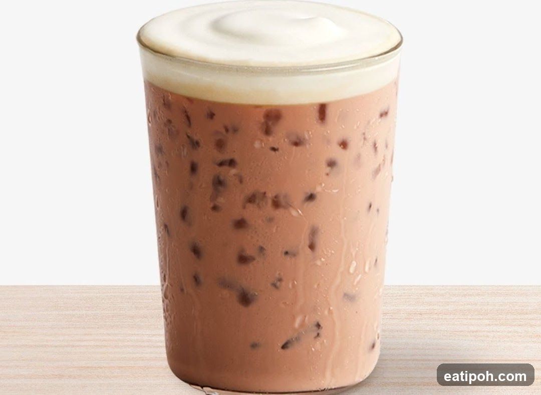 Chocolate Drink with Cream Topping