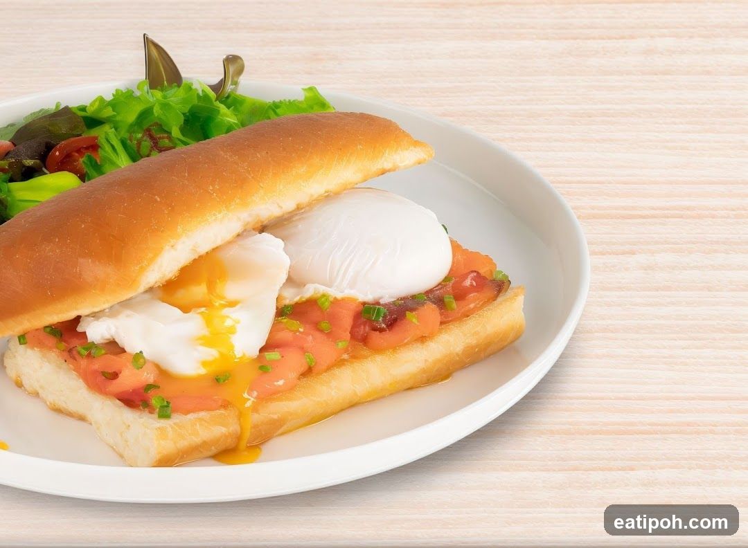 Smoked Salmon and Poached Egg Sandwich