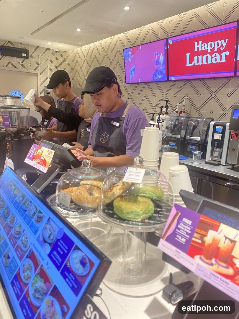 Baristas preparing drinks