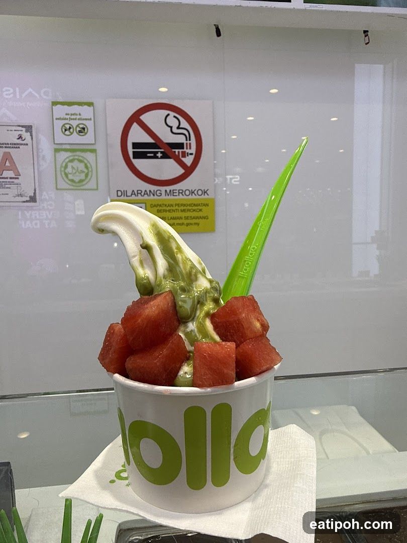 Frozen Yogurt with Watermelon