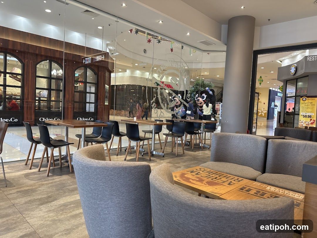 Cafe Interior with Mascots