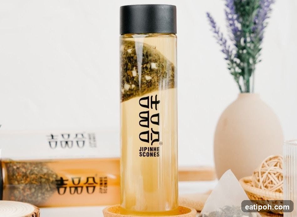 Tea bottle with brand name