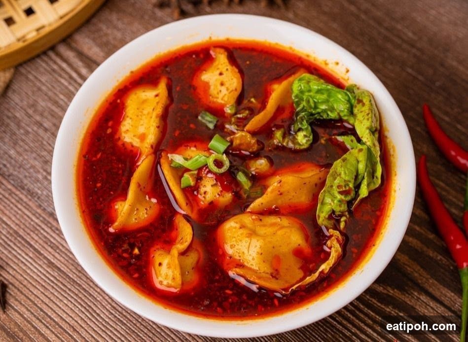 Spicy Dumplings in Chili Oil