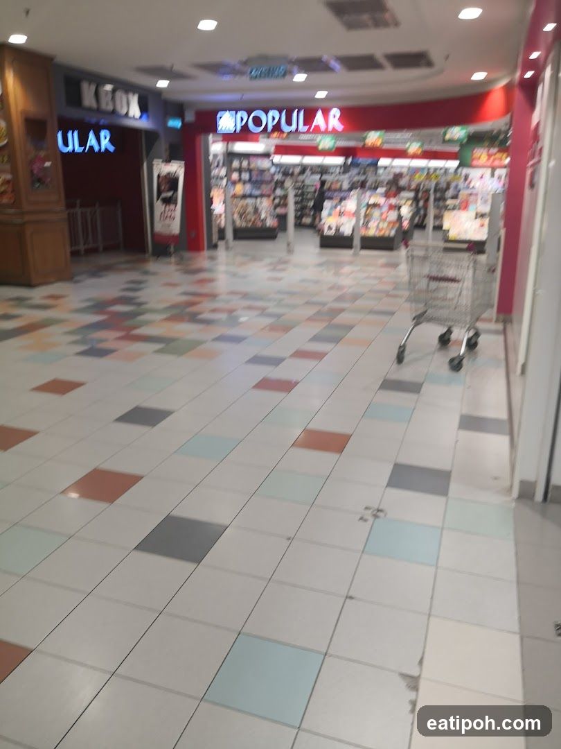 Mall Interior with Storefronts