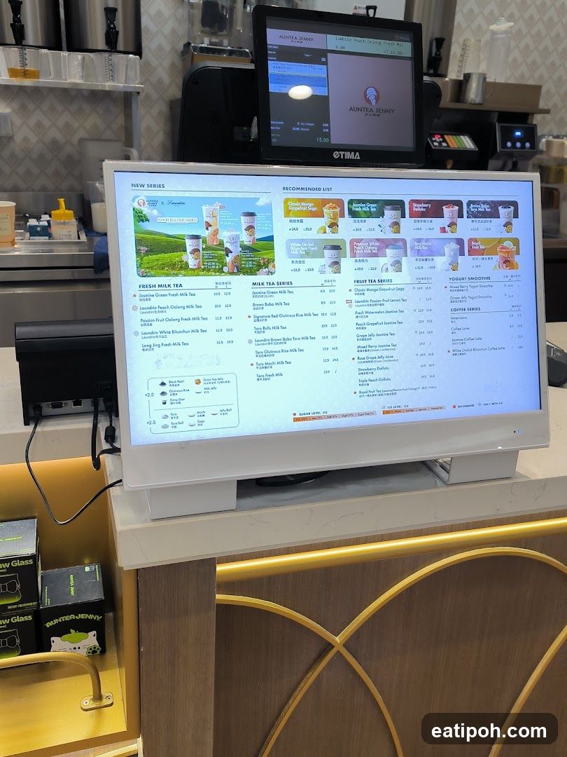 Auntea Jenny Menu Display