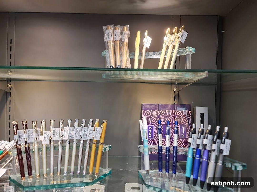 Pens on Display