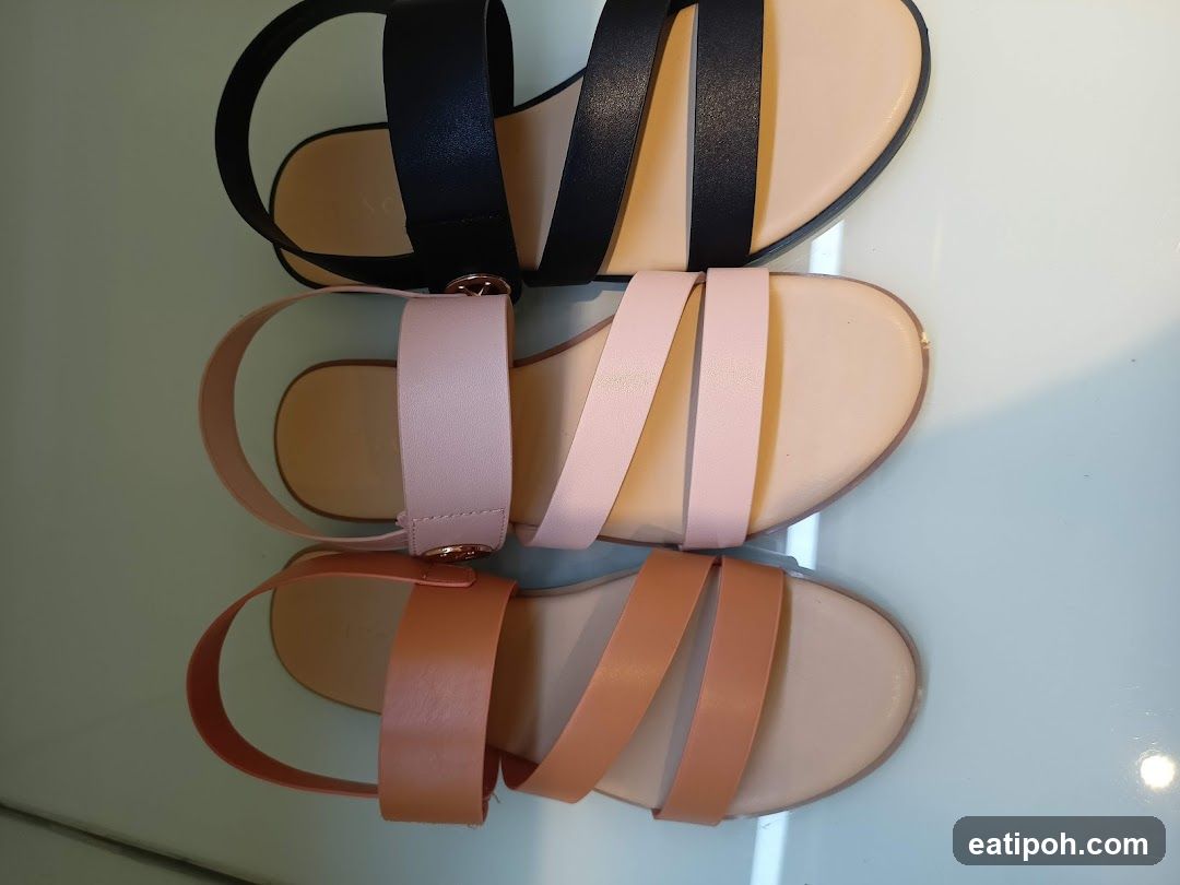 Three pairs of sandals