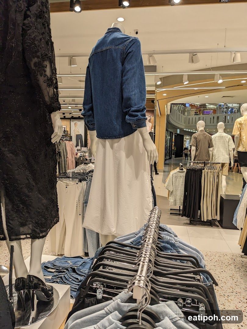 Mannequins and Clothing Racks in a Store