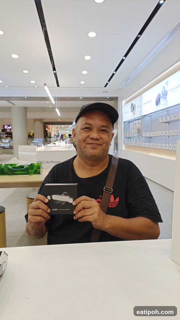 Man holding a product box