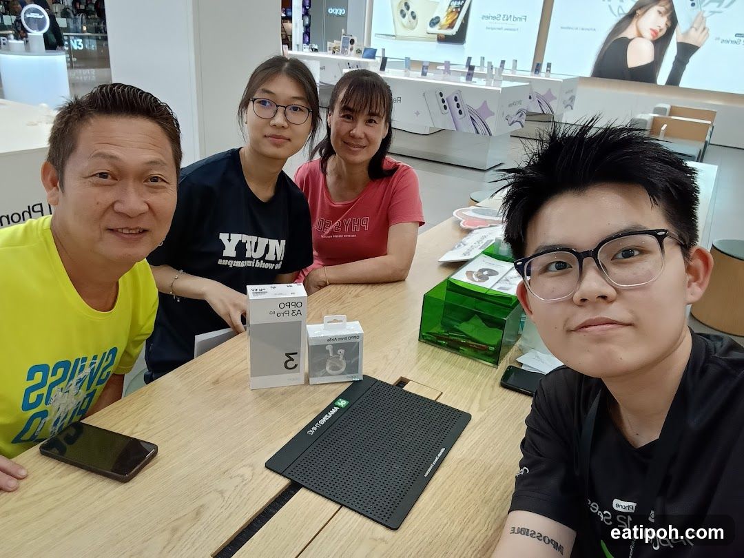 Family Posing in a Store