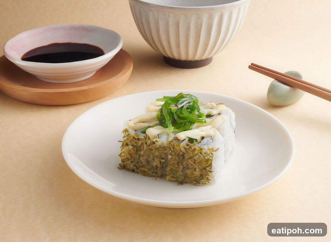 Sushi Roll with Seaweed Salad
