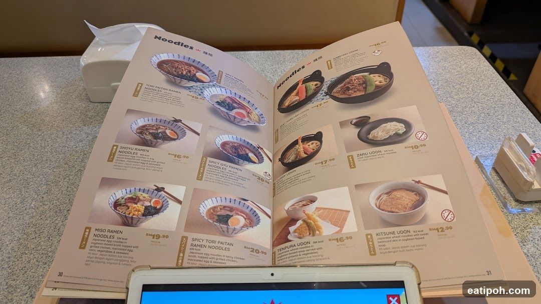 Noodles Menu