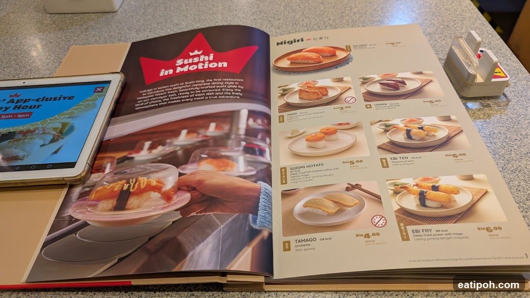 Sushi in Motion Menu