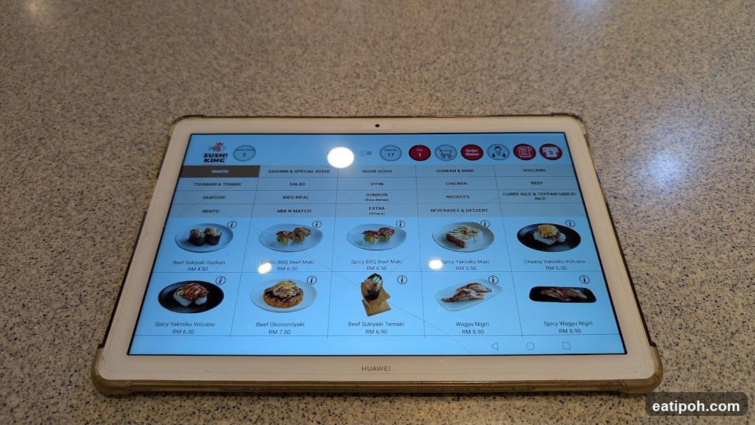 Sushi King Menu