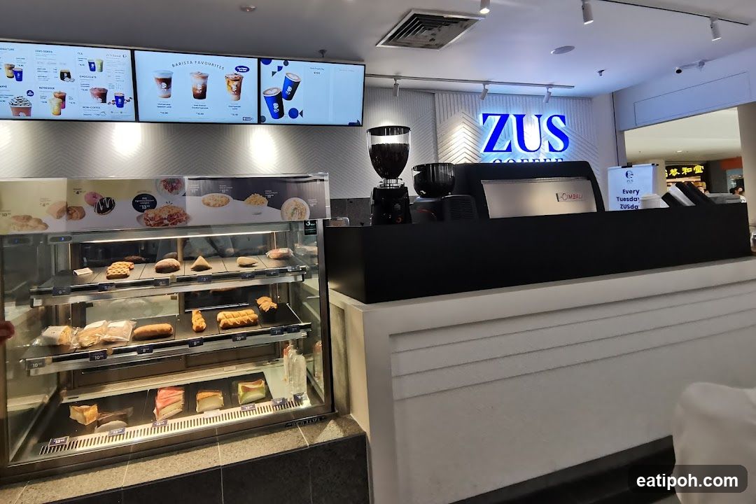Coffee Shop Counter with Pastries