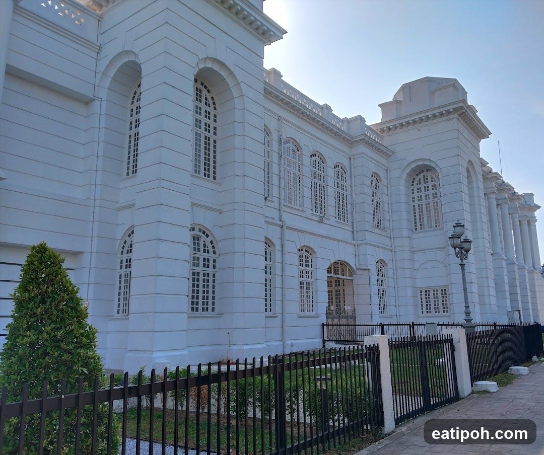 White Building with Arched Windows