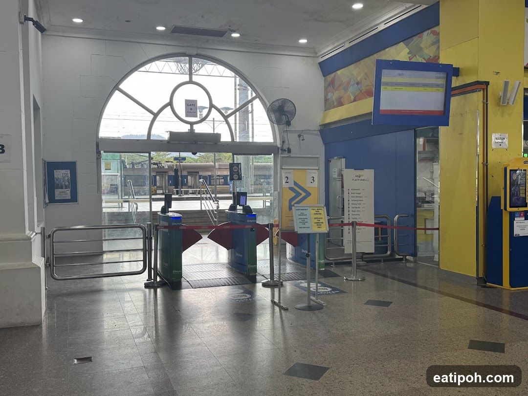 Train Station Entrance with Ticket Gates
