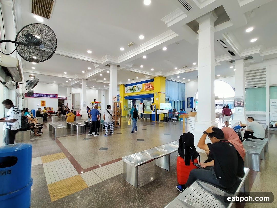 Waiting Area with Food Stalls