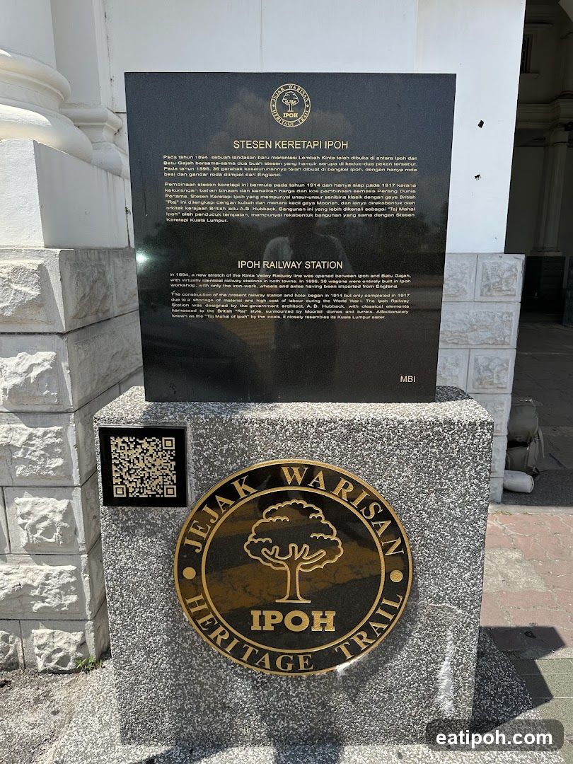 Ipoh Railway Station Heritage Trail Information Plaque