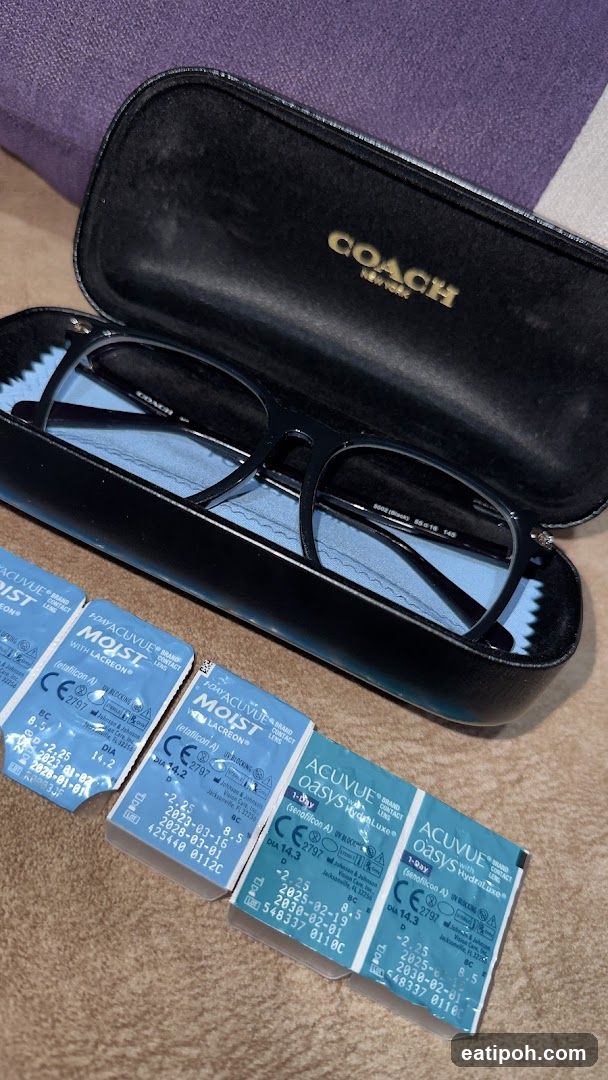 Coach Eyeglasses and Acuvue Contact Lenses