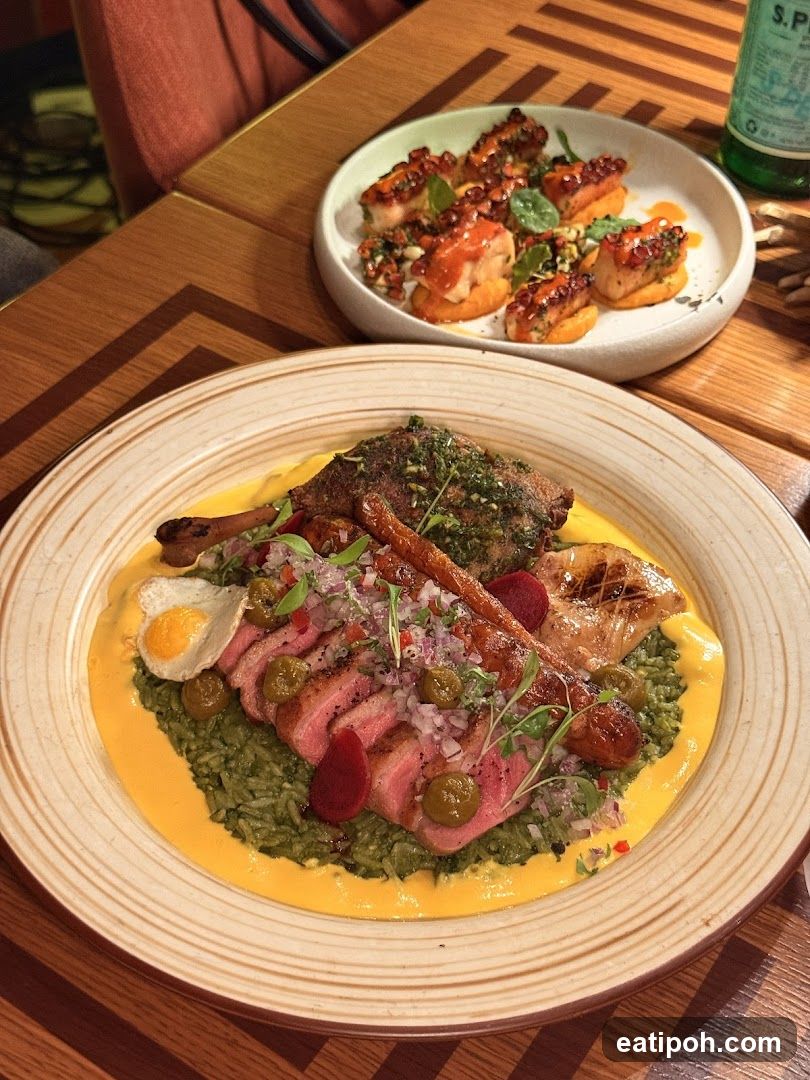 Gourmet Duck and Octopus Dishes