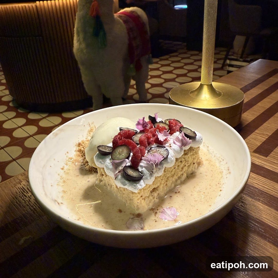 Dessert with Berries and Ice Cream