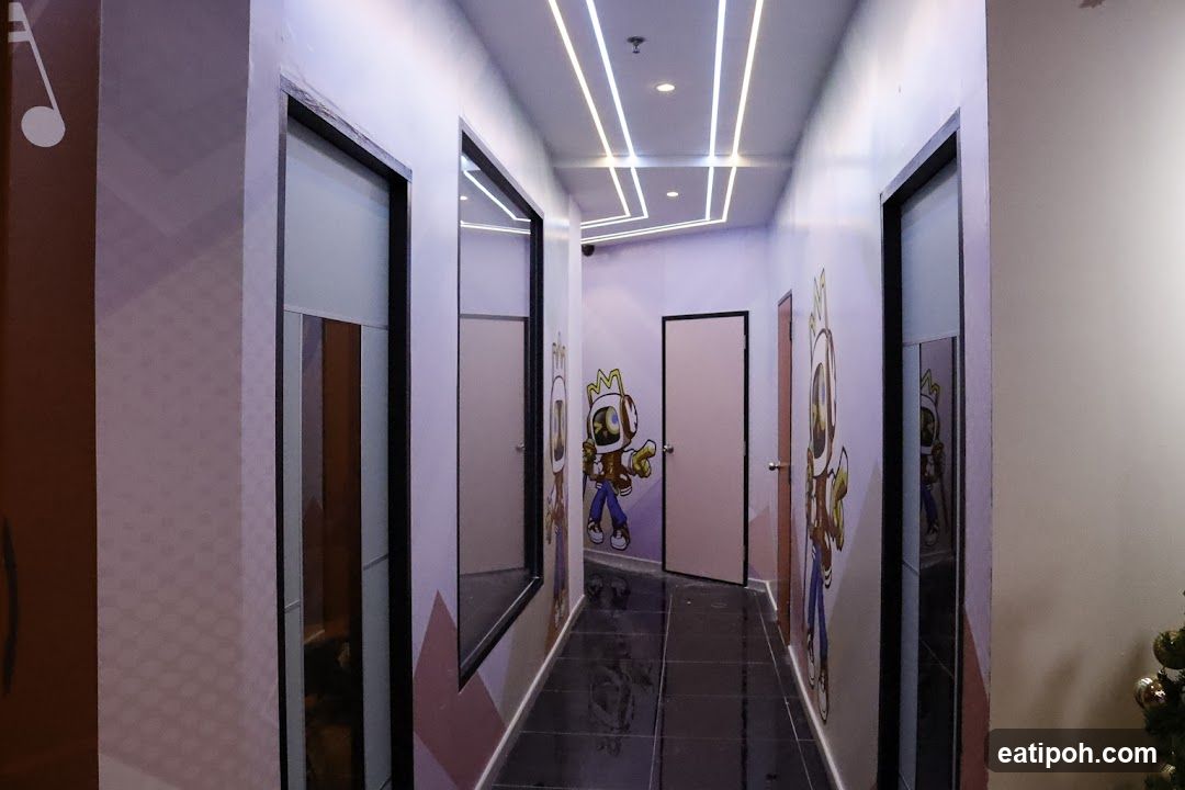 Hallway with cartoon characters