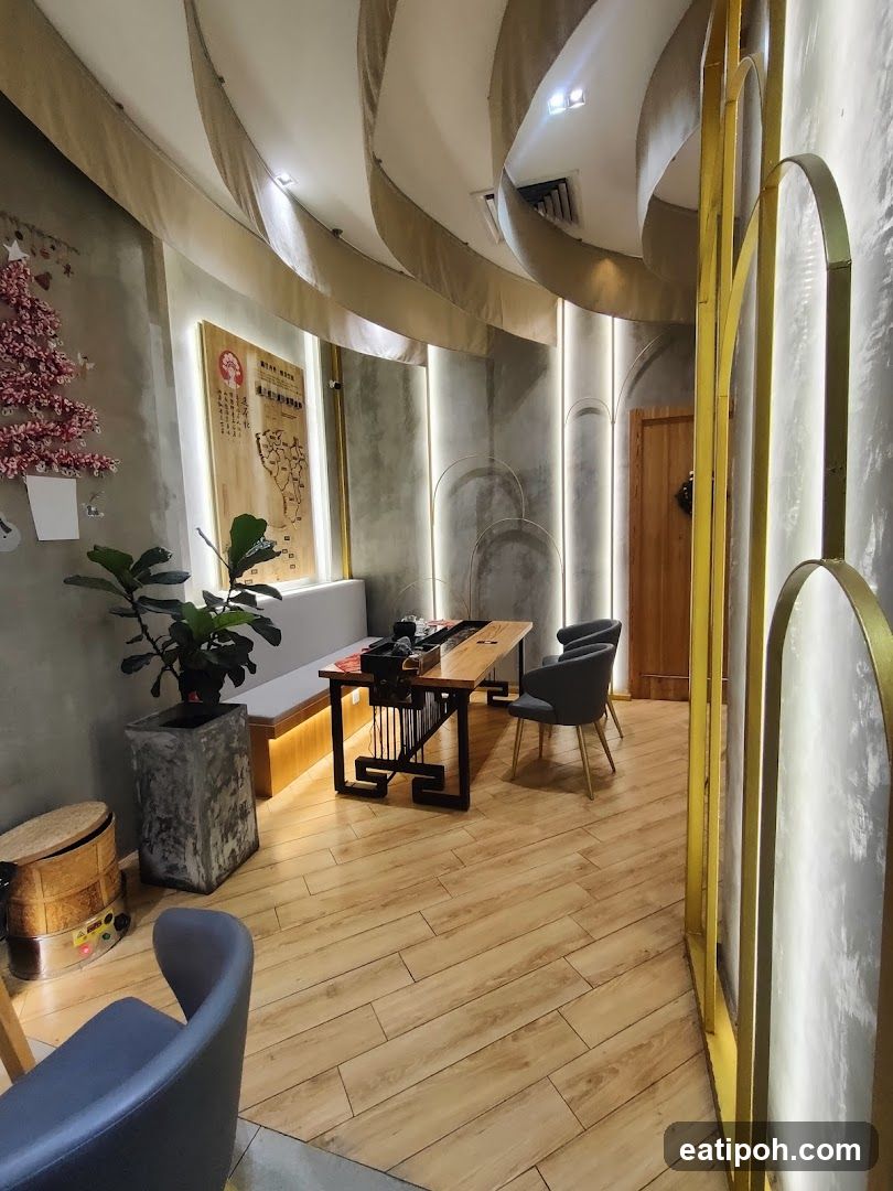 Interior of a tea house