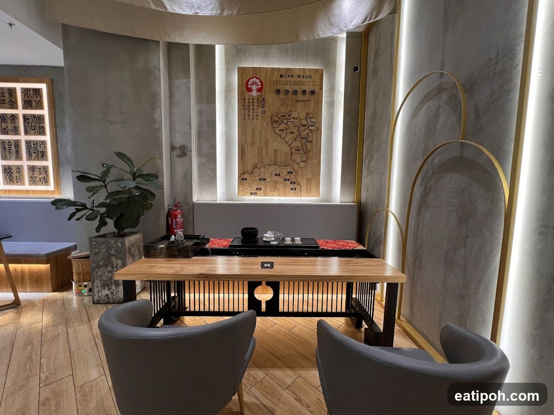 Restaurant Interior with Tea Ceremony Setup
