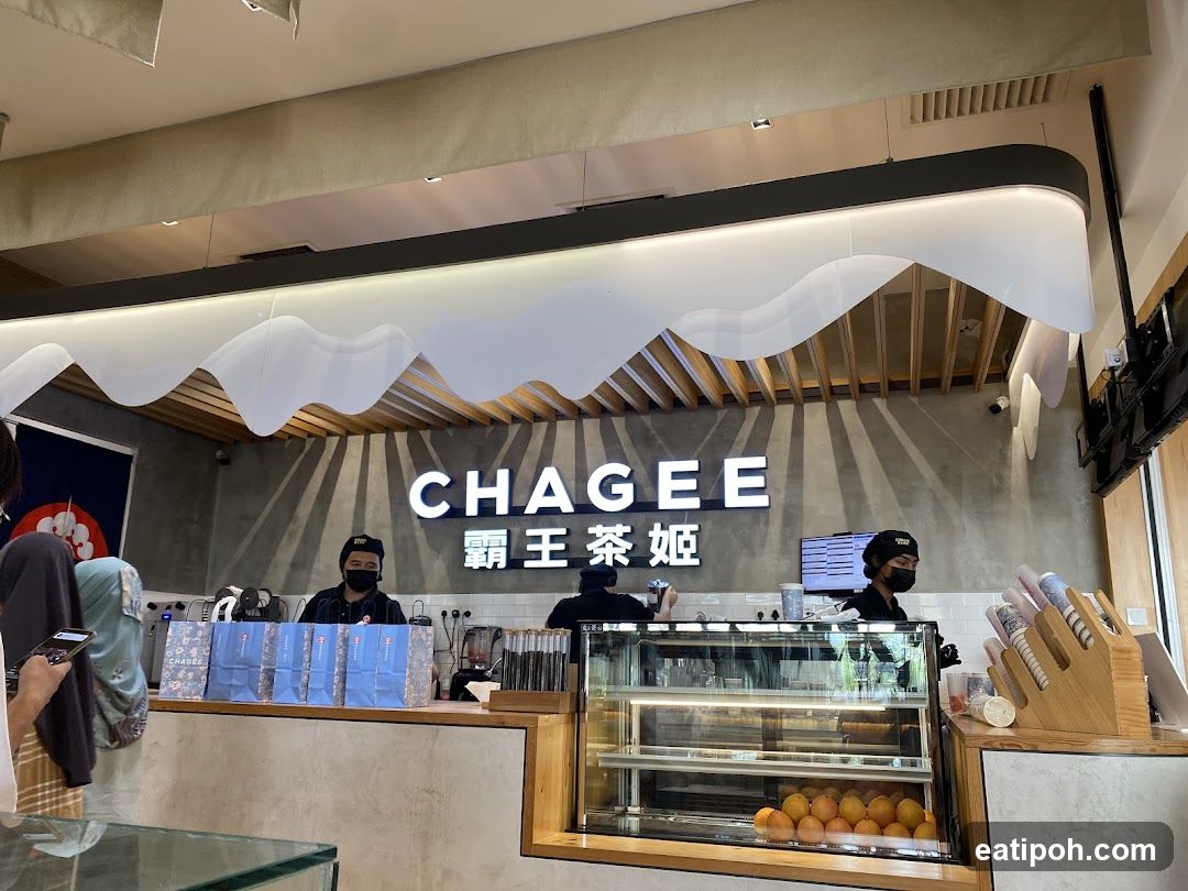 Chagee Tea Shop Counter