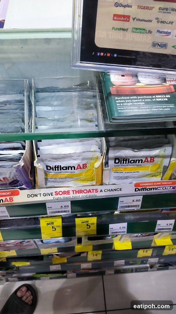 Sore Throat Lozenges Display
