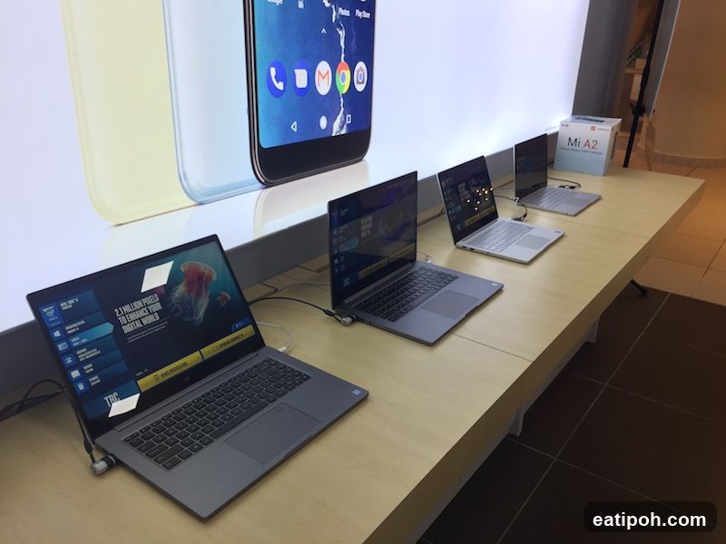 Laptops on Display