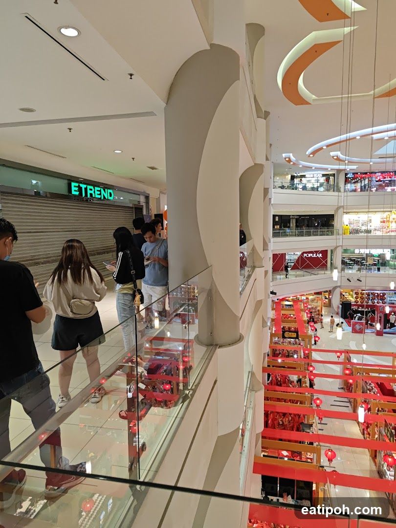 Mall Interior with Shops and Decorations