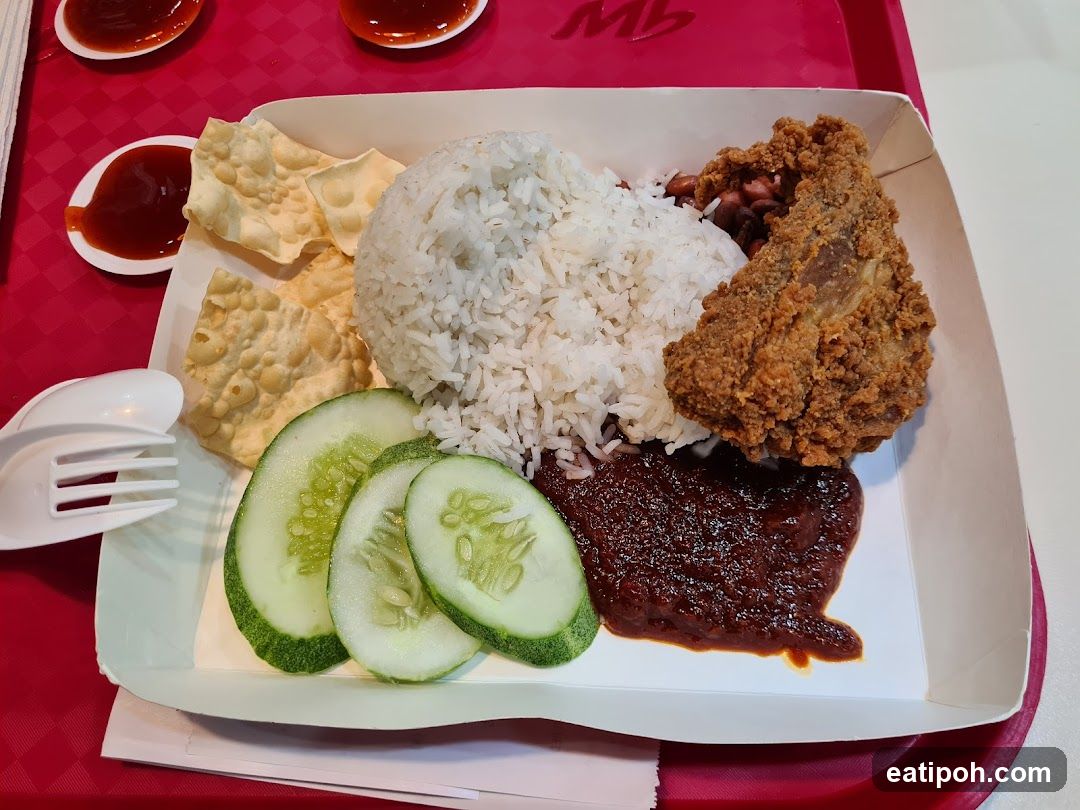 Nasi Lemak with Fried Chicken