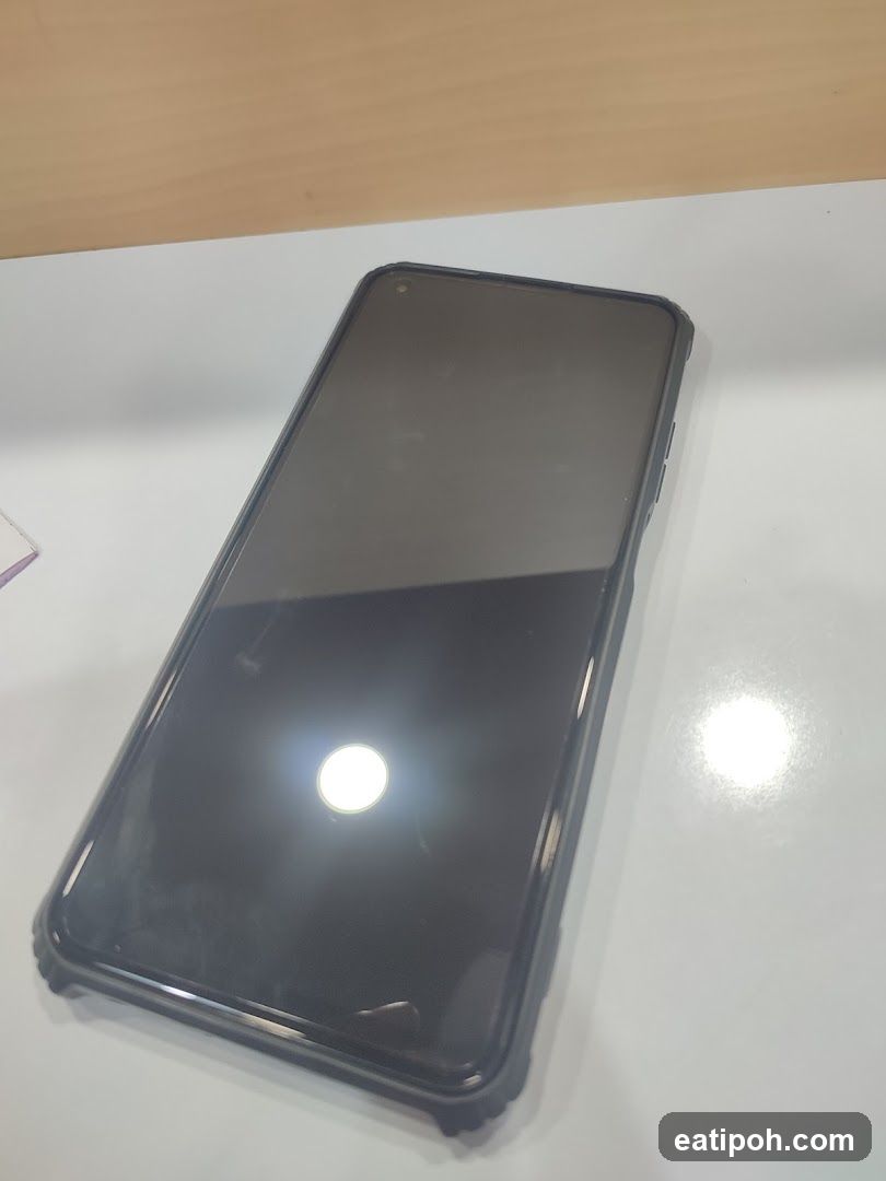 Smartphone in a case
