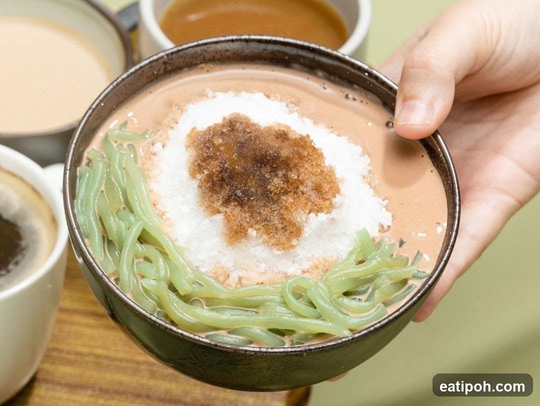 Dessert with shaved ice and green jelly