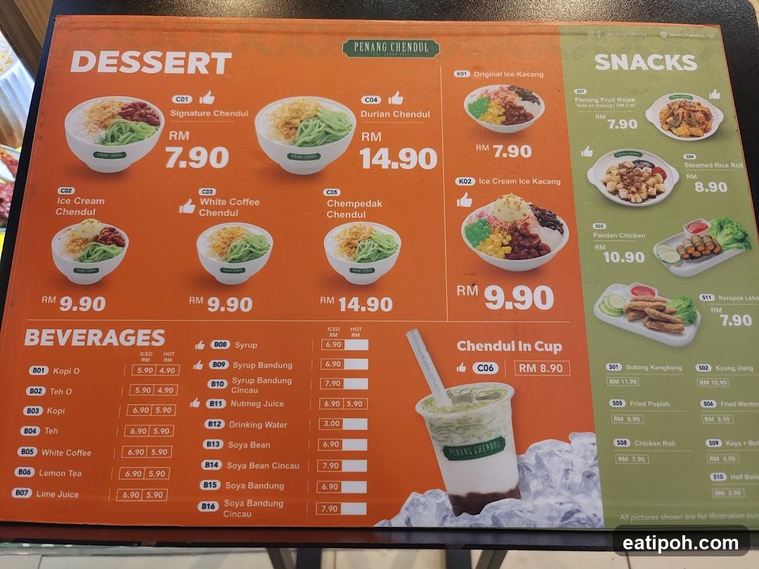 Penang Chendul Menu