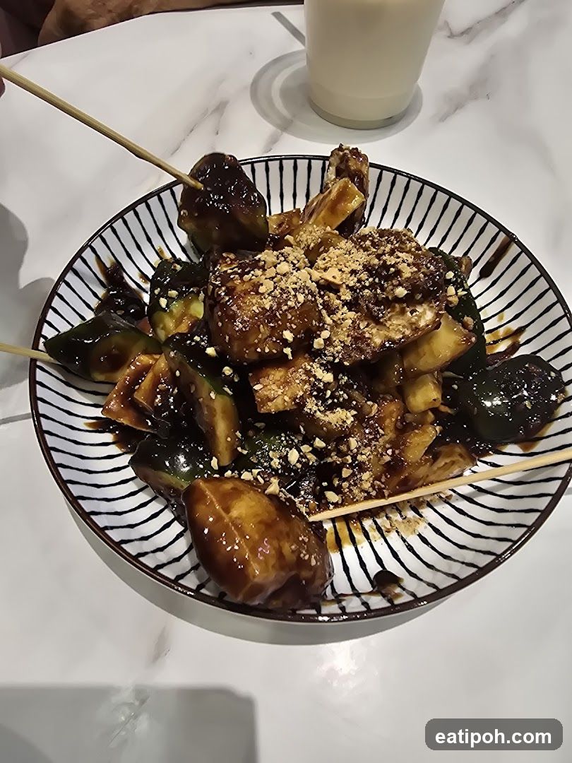 Plate of Rojak with Peanuts
