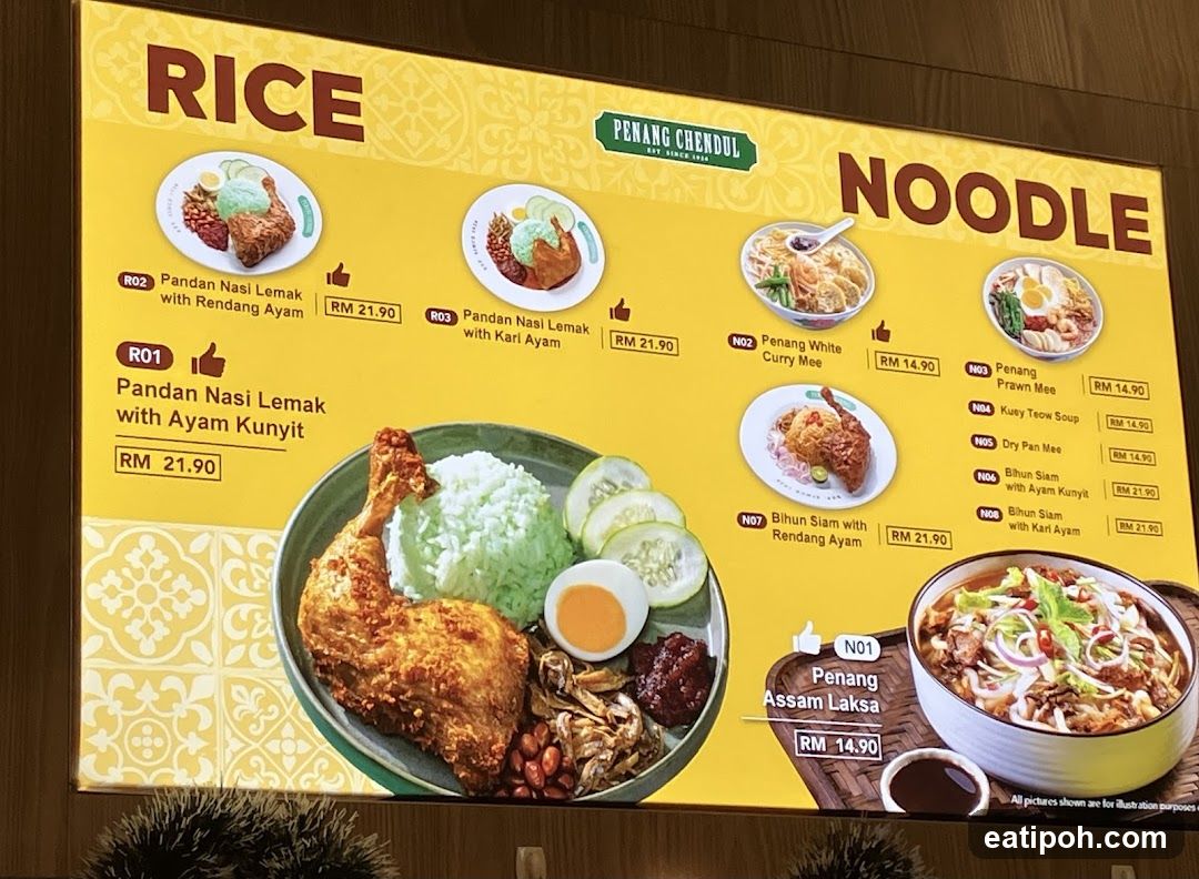 Penang Chendul Menu