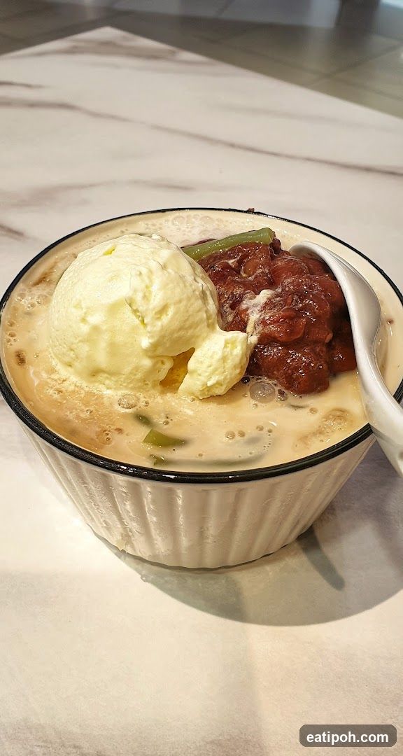 Dessert with Ice Cream and Red Beans