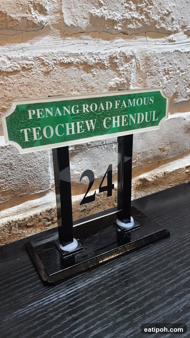 Penang Road Famous Teochew Chendul Sign