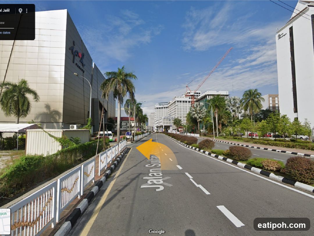 Street View with Buildings and Palm Trees