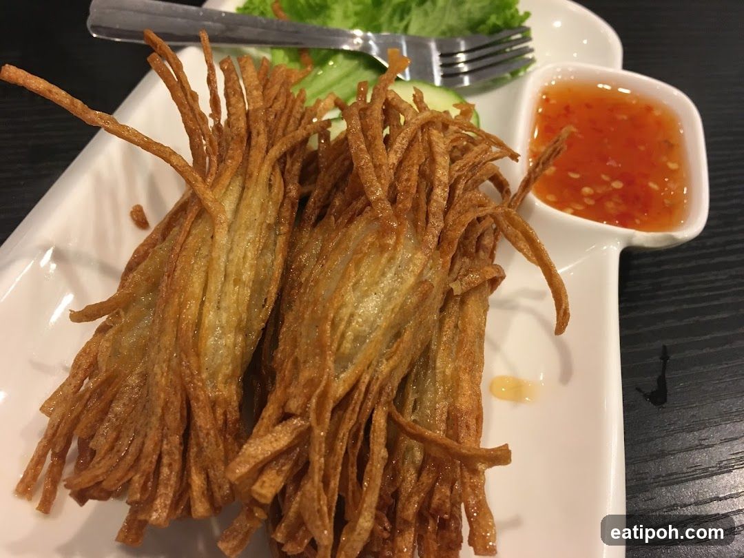 Fried Enoki Mushrooms
