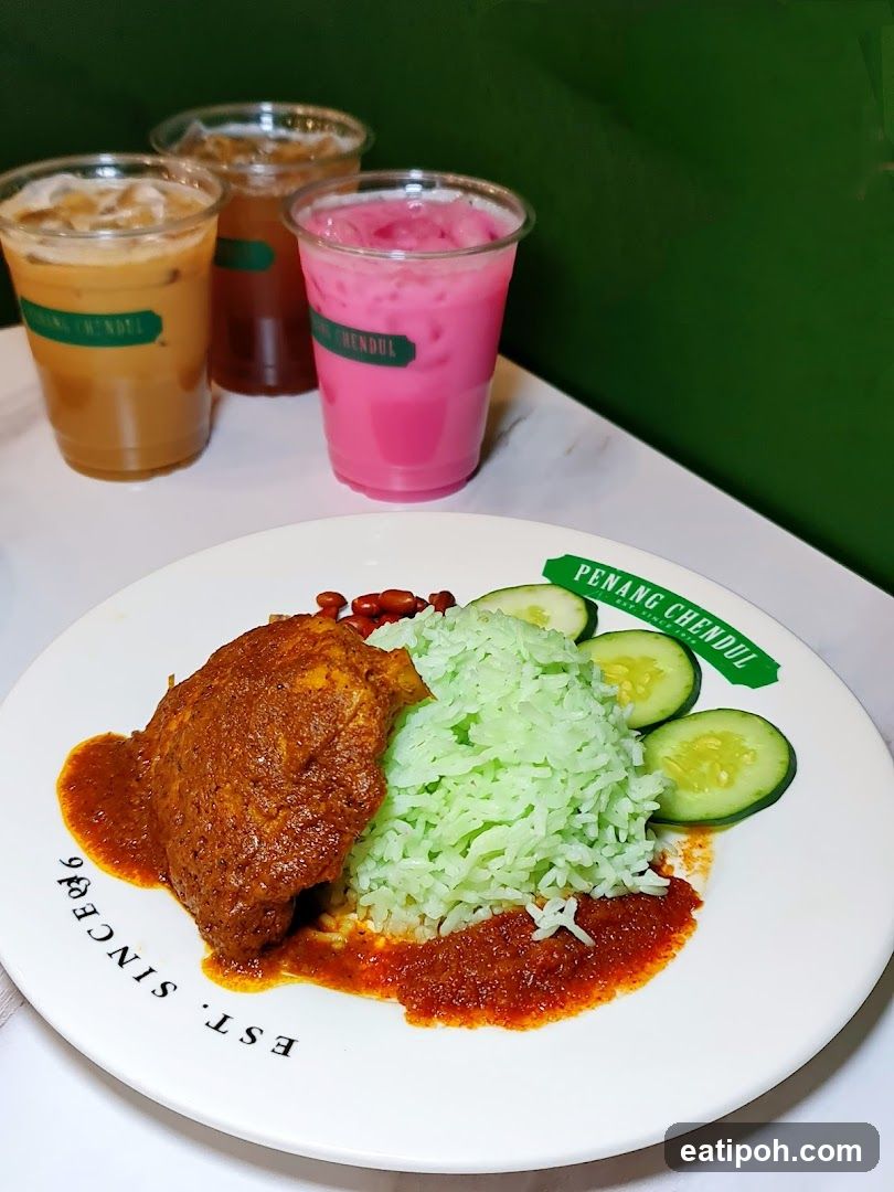 Nasi Lemak and Drinks