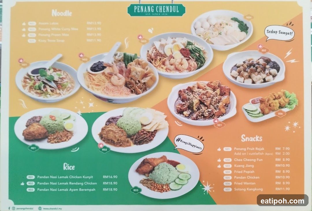 Penang Chendul Menu