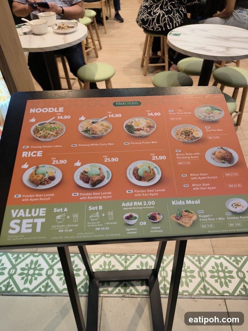 Penang Chendul Menu