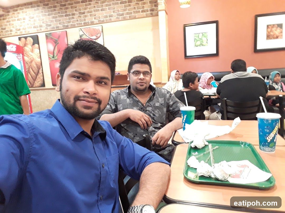 People eating at Subway