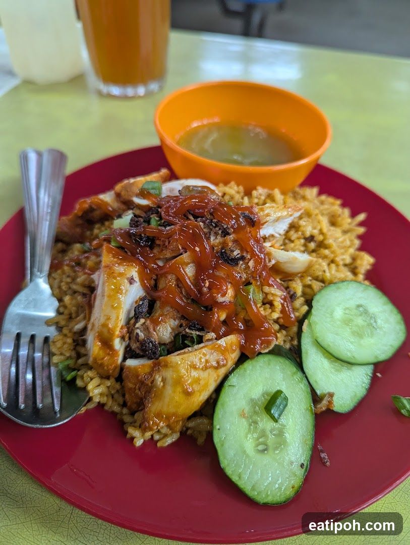Fried Rice with Chicken and Cucumber